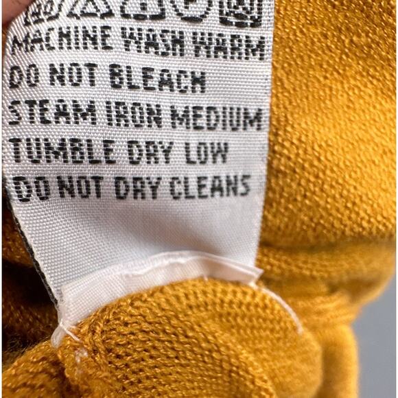 Cielo Long Cardigan Sweater M Mustard Yellow Academia School Tunic Layering Lght - Picture 10 of 15